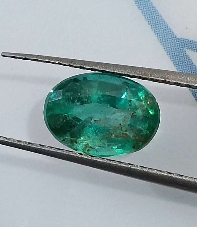 Certified 1.34ct Natural Zambian Emerald.