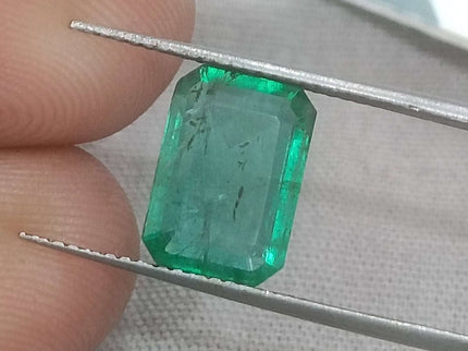 Zambian Emerald 2.73ct Certified Natural Medium Deep Green Loose Stone.