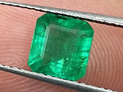 Colombian Emerald 1.34ct Natural Vivid Green Octagon Cut Loose Stone