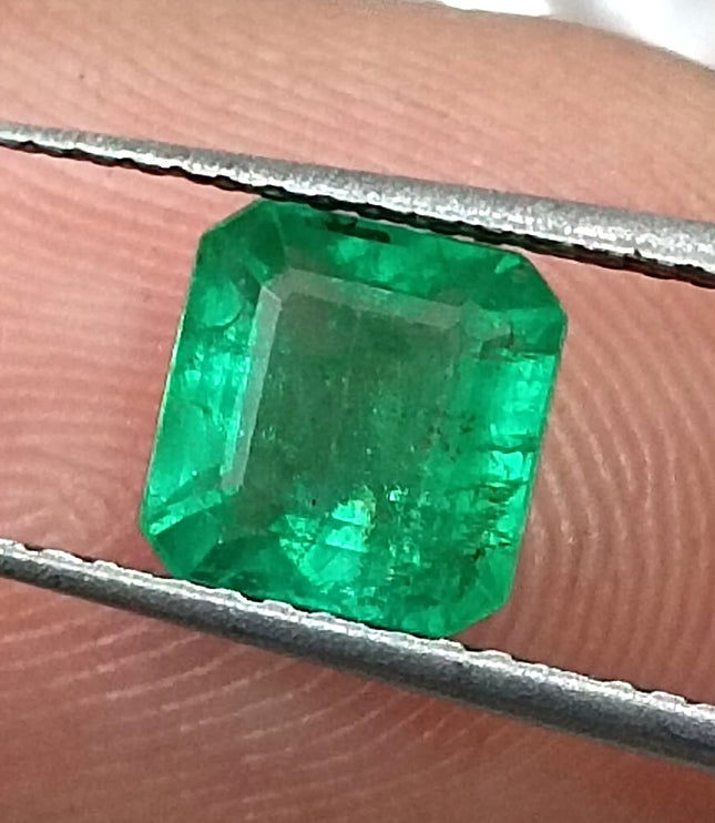 Colombian Emerald 1.34ct Natural Vivid Green Octagon Cut Loose Stone