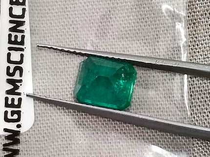 Zambian Emerald 1.97ct Certified Natural Medium Deep Green Octagon Cut Gemstone