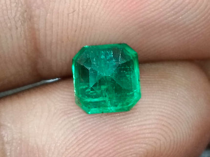 Panjshir Emerald 2.08ct Certified Natural Medium Green Octagon Cut Loose Gemstone