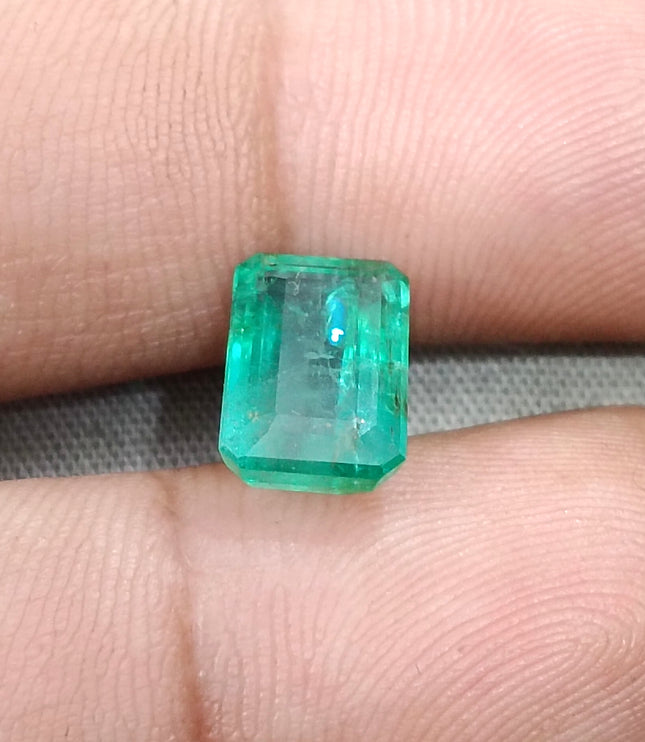 Emerald Natural 2.93ct Certified Medium Green Octagon Cut Loose Gemstone