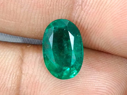 Certified 3.33ct Deep Green Zambian Emerald