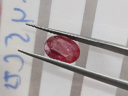 1.45ct Unheated Natural Ruby Mozambique Rasberry Red Oval Gemstone