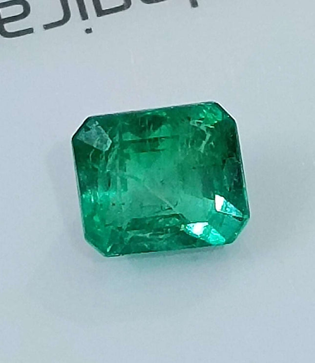 1.06ct Natural Zambian Emerald, Certified Minor Oiled Loose Gemstone