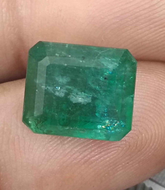 8.36ct Zambian Emerald, Natural Big Size Emerald Cut Stone