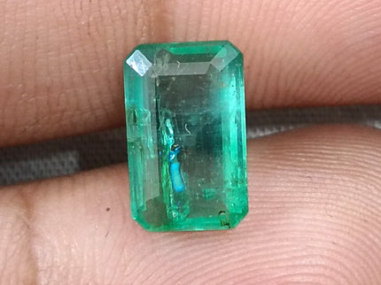 Emerald Natural 2.93ct Certified Medium Green Octagon Cut Loose Gemstone