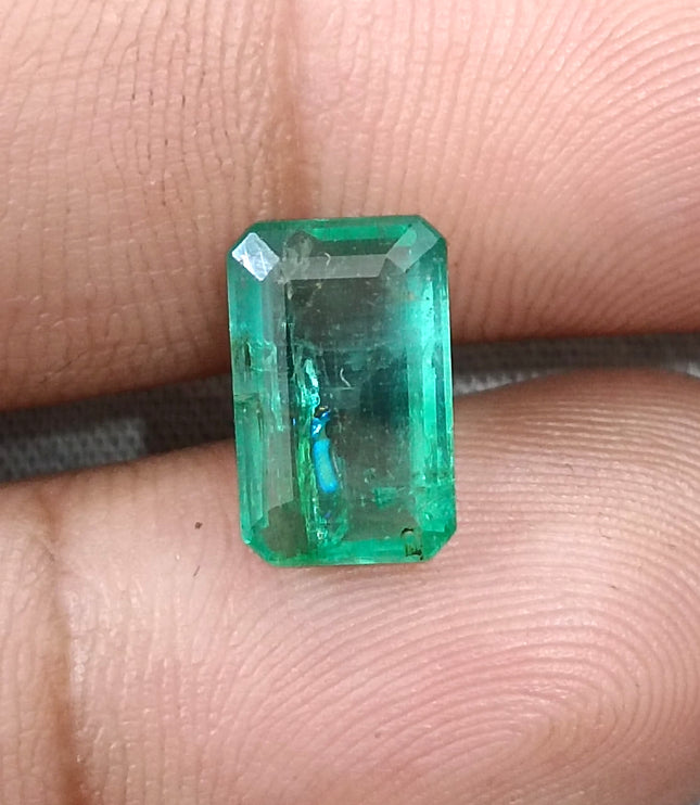Emerald Natural 2.93ct Certified Medium Green Octagon Cut Loose Gemstone