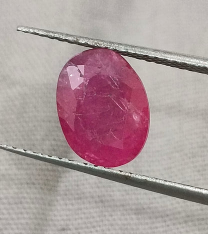 2.72ct African Ruby Certified By GSI, Natural Untreated Gemstone