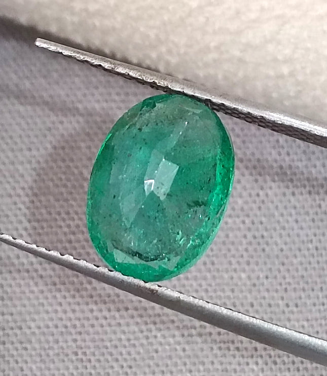 GSI Certified 2.68ct Water Green Emerald, Natural earth mined Gemstone