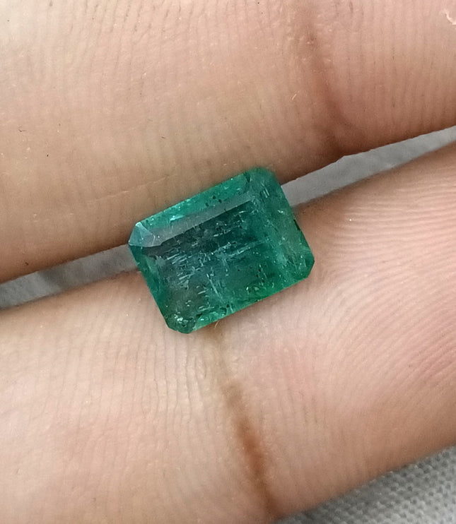 Natural Emerald 2.14ct Medium Green SGL Certified Octagon Cut Gemstone