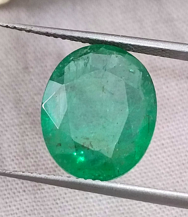Natural Emerald 6.23ct Certified Zambian Origin Medium Deep Green Gemstone