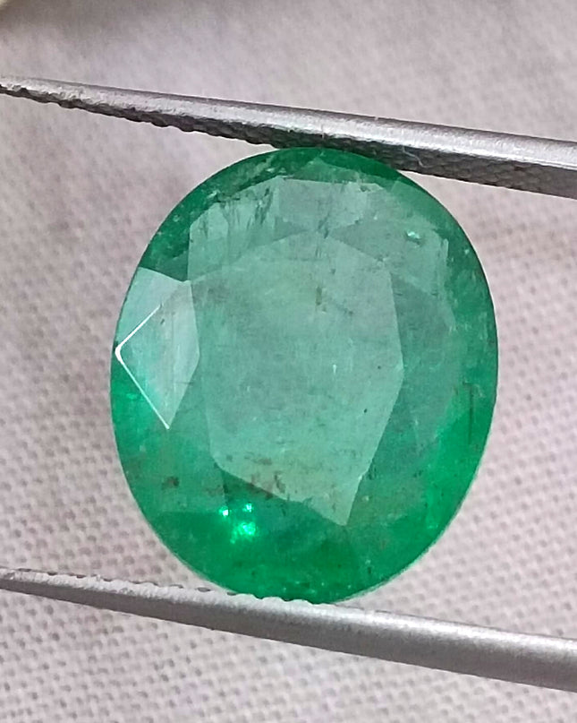 GSI Certified 6.32ct Medium Deep Emerald, Natural Gemstone