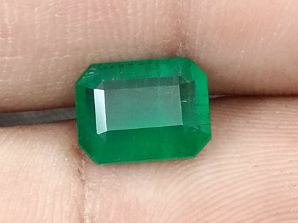 Natural Zambian Emerald 2.84ct Certified Natural Deep Green Octagon Cut Loose Stone