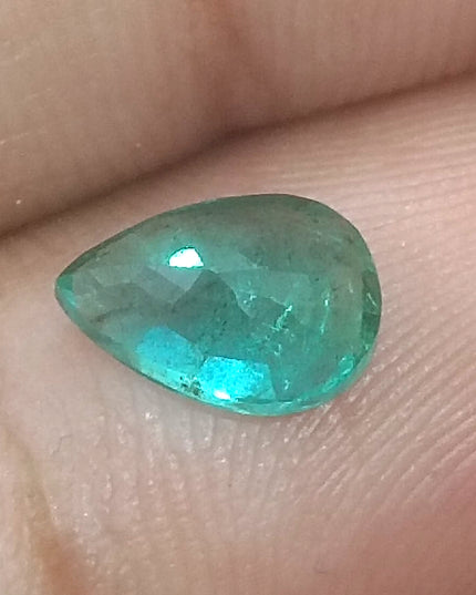 1.30ct GSI USA Certified Excellent luster Natural Zambian Emerald Minor Oiled Loose Gemstone