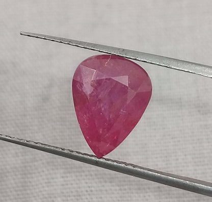 GSI Certified 4.12ct Mozambique Ruby, Natural Untreated Gemstone