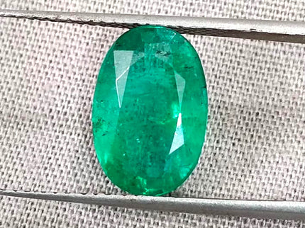 Swat Emerald 3.60ct Vivid Deep Green Natural Oval Cut Loose Gemstone