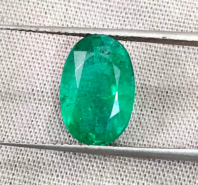 Swat Emerald 3.60ct Vivid Deep Green Natural Oval Cut Loose Gemstone