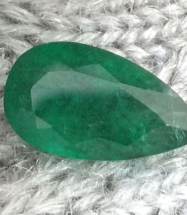 9.61ct Deep Vivid Green Natural Emerald, Earth Mined Gemstone