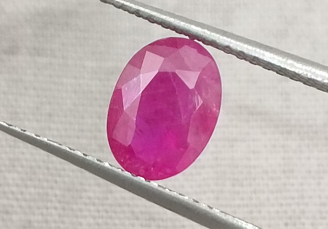 GSI Certified 1.54ct Mozambique Ruby, Natural Untreated Gemstone