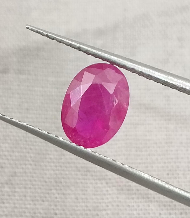 GSI Certified 1.54ct Mozambique Ruby, Natural Untreated Gemstone