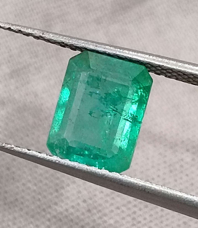 GSI Certified 1.76ct Natural Zambian Emerald Stone