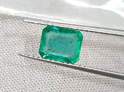 Certified 1.15ct Natural Zambian Emerald Stone.