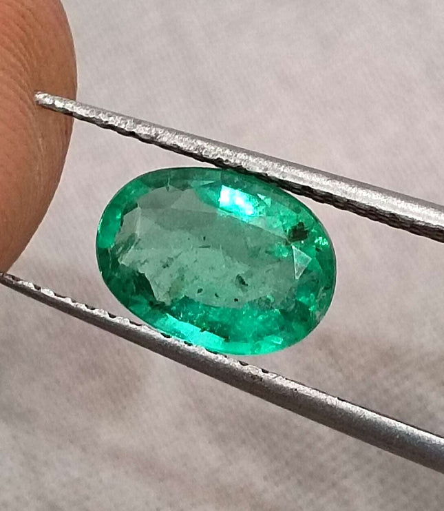 Certified 1.24ct Zambian Natural Emerald