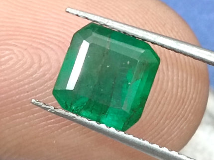Zambian Emerald 2.28ct Deep Green Natural Octagon Cut Loose Gemstone