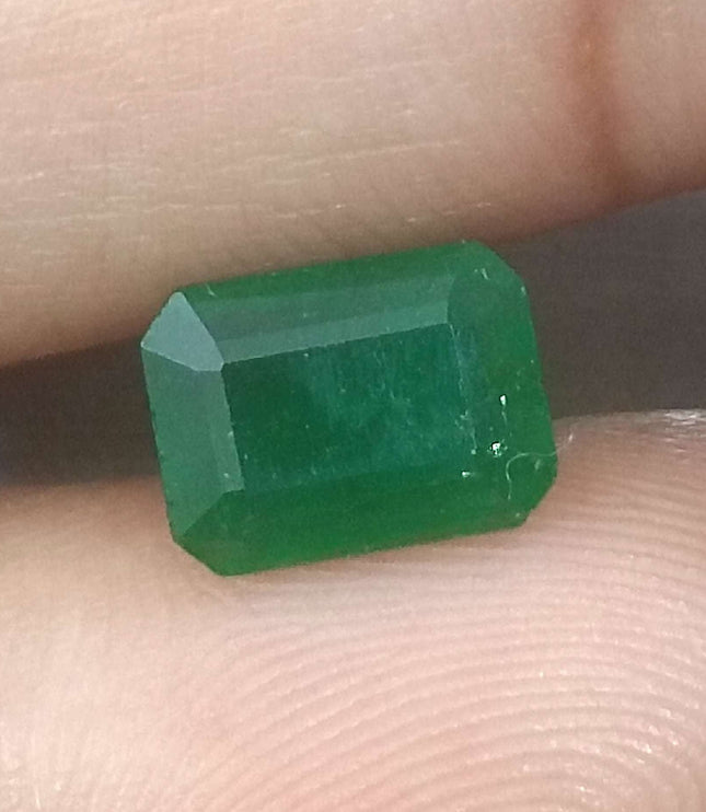 Certified 1.68ct Natural Zambian Emerald.