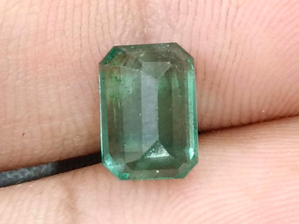 2.32ct Zambian Emerald, Natural Medium Light Green Octagon Cut Loose Gemstone