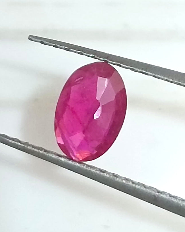 GSI Certified 0.49ct Blood Red Mozambique Ruby, Natural untreated Gemstone