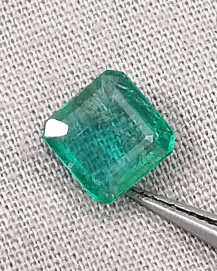 1.38ct Natural Zambian Emerald GSI Certified Minor Oiled Loose Gemstone