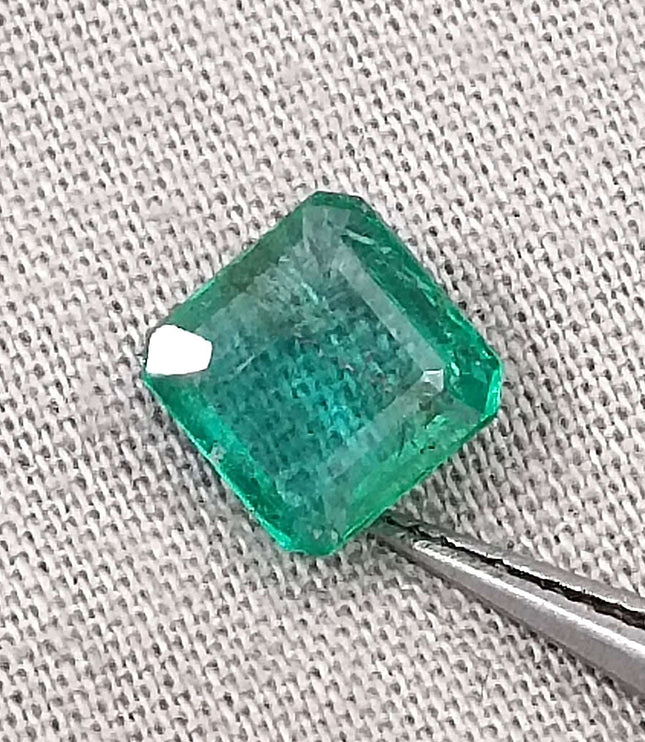 1.38ct Natural Zambian Emerald GSI Certified