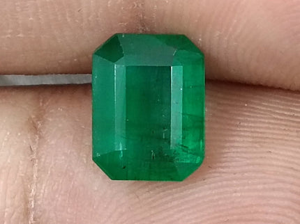 Natural Zambian Emerald 2.84ct Certified Natural Deep Green Octagon Cut Loose Stone