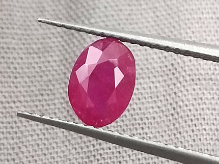 GSI Certified 1.03ct Mozambique Ruby, Natural Untreated Gemstone