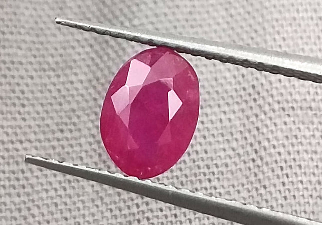 GSI Certified 1.03ct Mozambique Ruby, Natural Untreated Gemstone