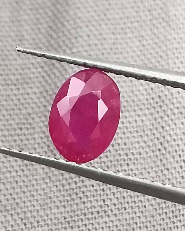 GSI Certified 1.03ct Mozambique Ruby, Natural Untreated Gemstone