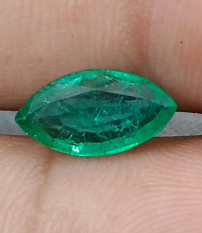 Certified 1.52ct Natural Zambian Emerald