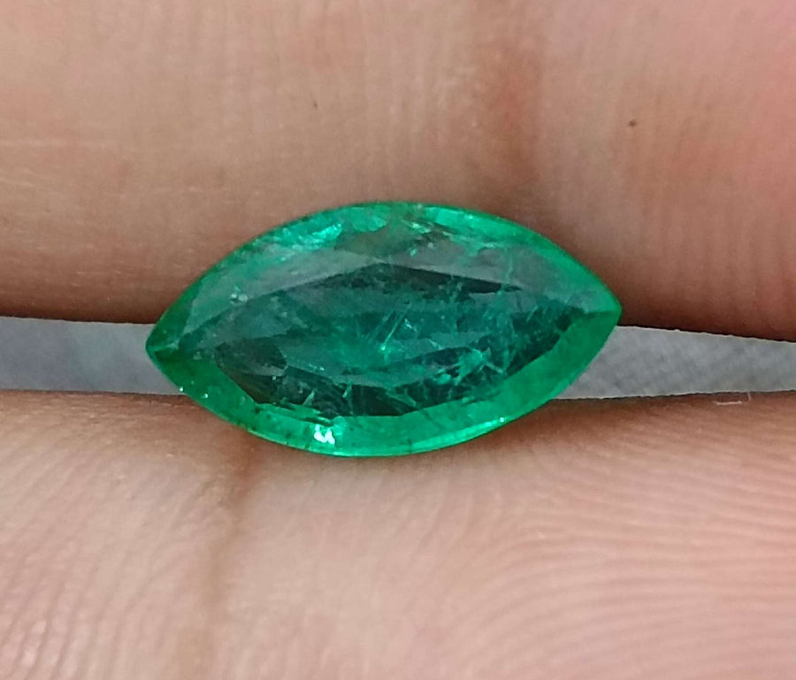Certified 1.52ct Natural Zambian Emerald