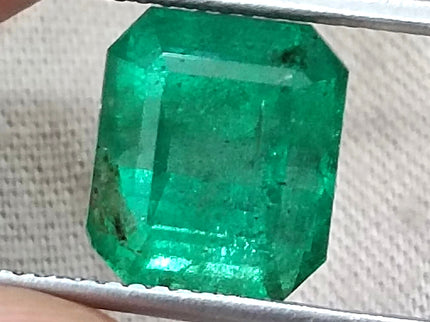 Zambian Emerald 4.77ct Natural Medium Deep Mystic Green Octagon Cut Loose Gemstone