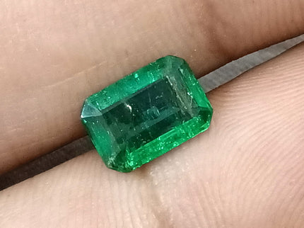 Natural Emerald 1.54ct Vivid Deep Green SGL Certified Zambian Octagon Cut Loose Gemstone