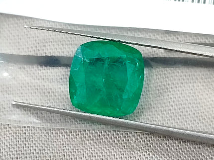 2.79ct Emerald Natural Spring Green GSI Certified Cushion Cut Loose Gemstone