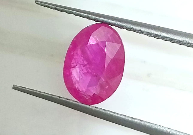 GSI Certified 1.36ct Mozambique Ruby, Natural Untreated Gemstone