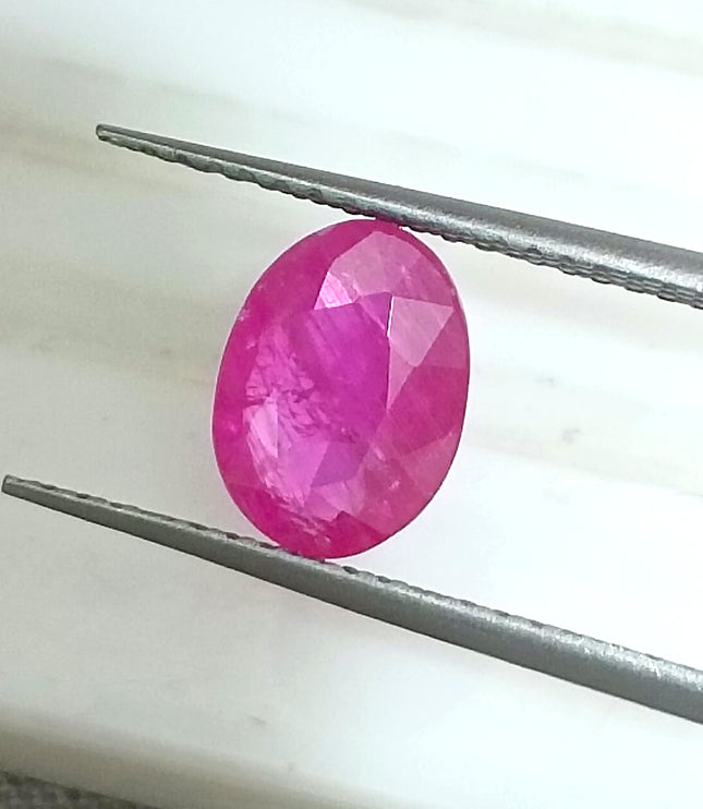 GSI Certified 1.36ct Mozambique Ruby, Natural Untreated Gemstone