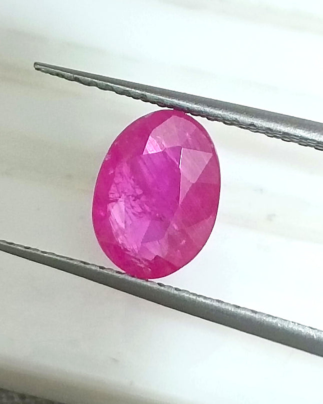 GSI Certified 1.36ct Mozambique Ruby, Natural Untreated Gemstone