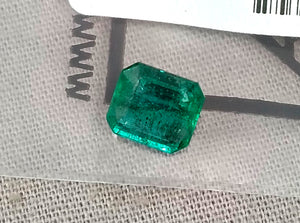 Zambian Emerald 1.49ct Deep Green Emerald Octagon Cut Loose Gemstone