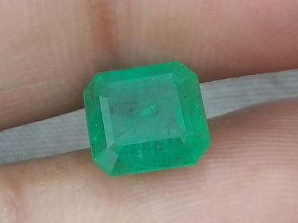 Zambian Emerald 2.24ct Certified Natural Octagon Cut Loose Gemstone