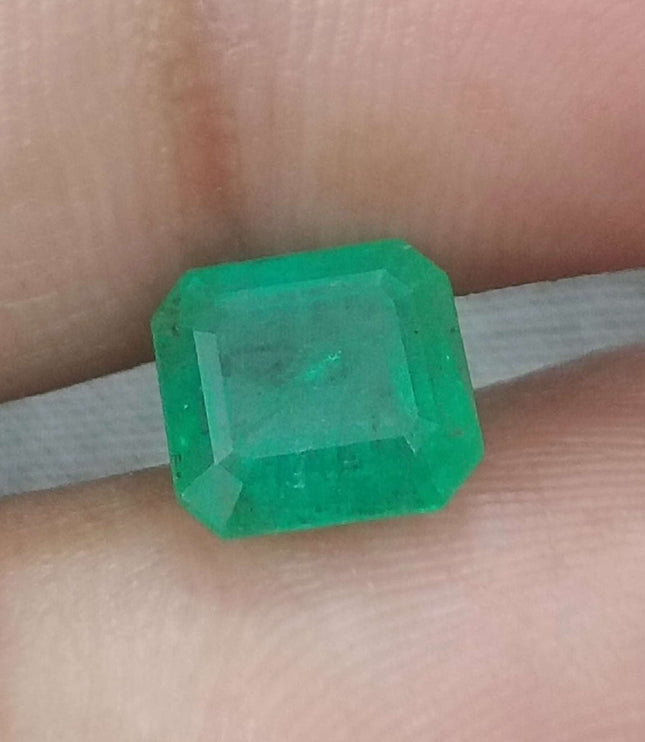 Zambian Emerald 2.24ct Certified Natural Octagon Cut Loose Gemstone